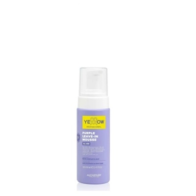 Espuma para cabelo Yellow Professional Purple Leave-In Mousse packaging