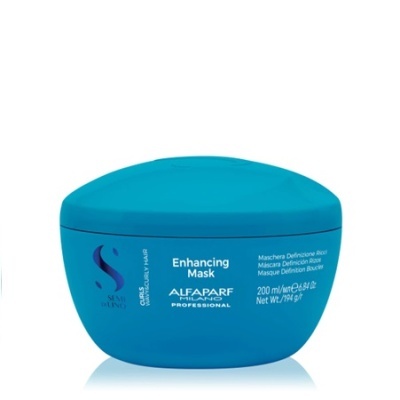 Embalagem azul de máscara capilar ALFAPARF SEMI DI LINO 200 ml