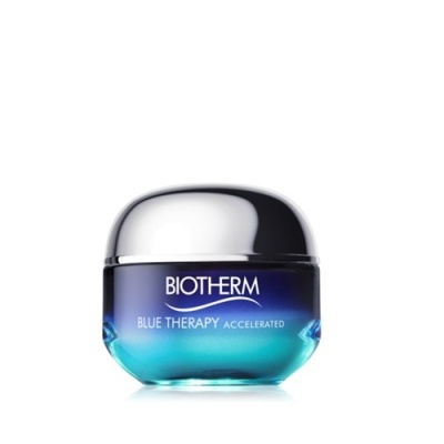 Frasco de creme Biotherm Blue Therapy Accelerated azul e prata