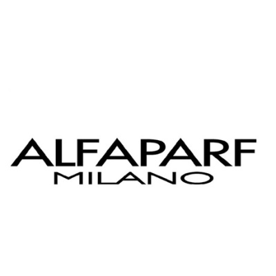 Logótipo ALFAPARF MILANO em preto sobre fundo branco