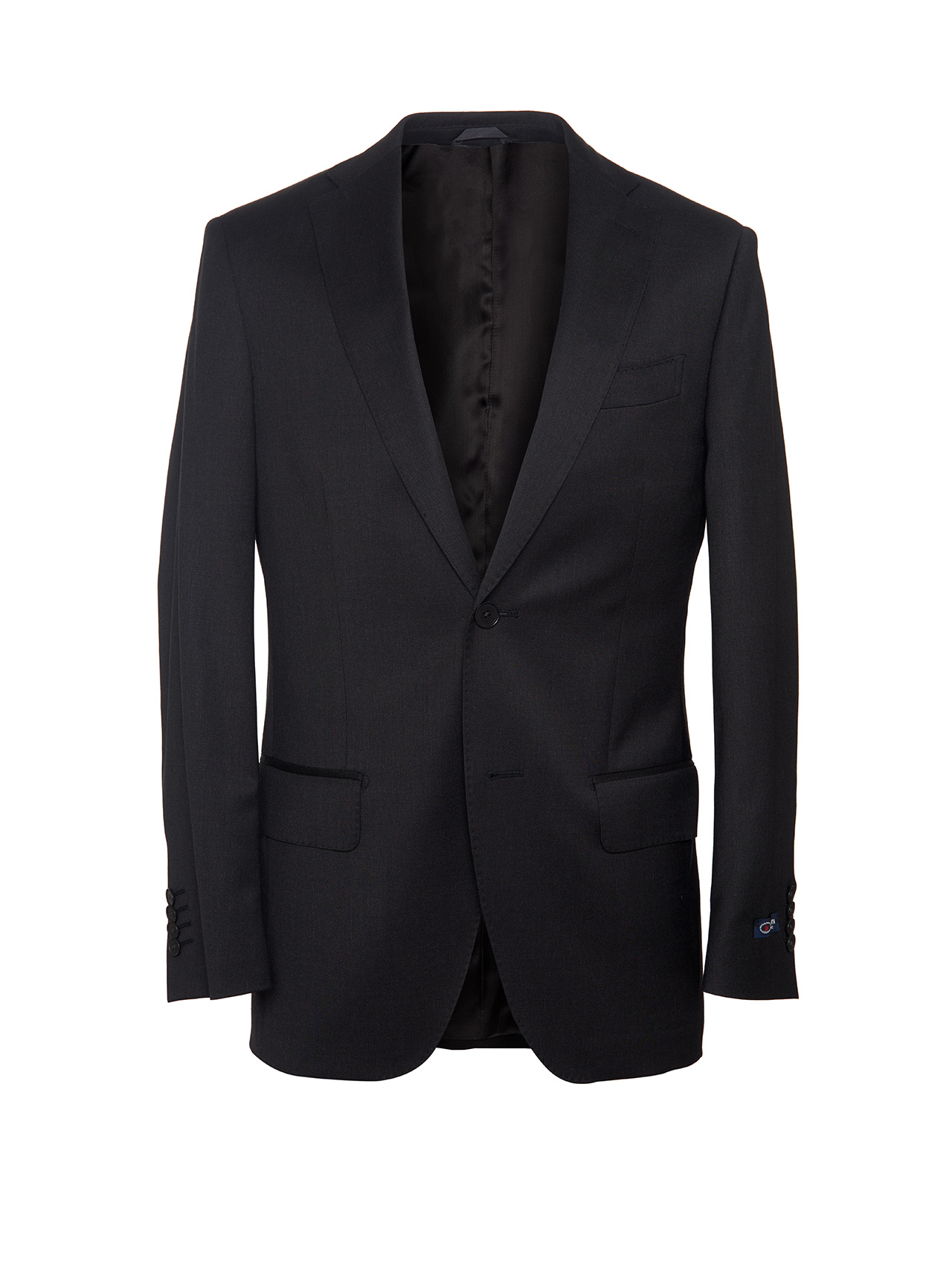 Marca- Mister Man Fato 2 botões Preto Blazer de homem azul-escuro com corte clássico e dois botões frontais