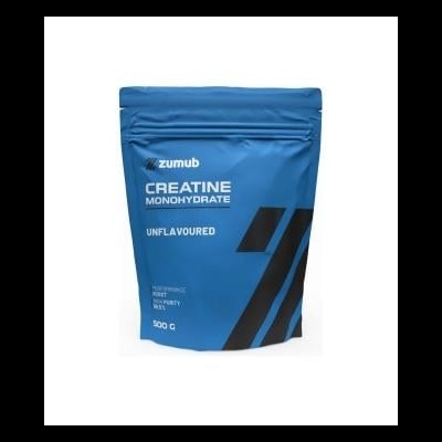 Pacote azul de creatina monohidratada Zumub de 500 g sem sabor