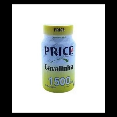 Frasco de suplemento Cavalinha 1500 ml branco e amarelo