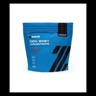 Saco azul de proteína 100% Whey Concentrate da marca Zumub