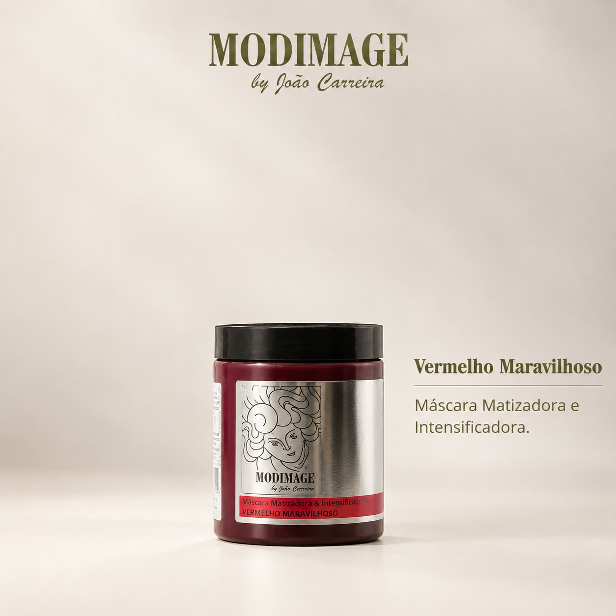 Máscara Matizadora & Intensificadora Vermelho Maravilhoso Frasco de máscara capilar vermelho VERMELHO MARAVILHOSO da MODIMAGE
