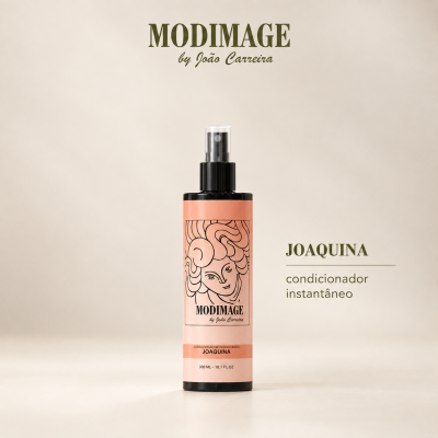 Frasco de condicionador instantâneo Modimage Joaquina sobre fundo bege