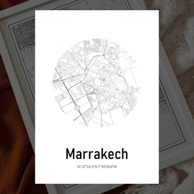 Mapa Personalizado de Cidade - Round Map