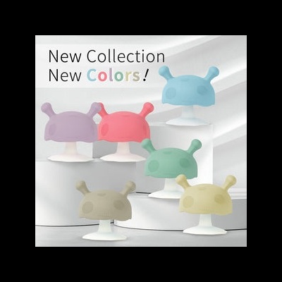 Suportes para touca de banho coloridos em silicone com base branca