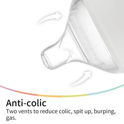 Bico de chupeta transparente com duas ventilações em silicone