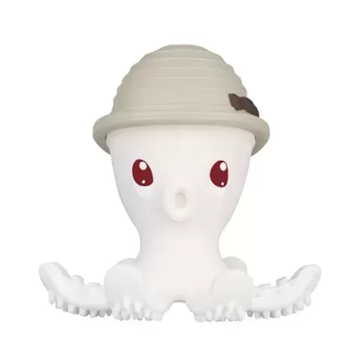 Boneco polvo branco com chapéu cinzento e olhos vermelhos