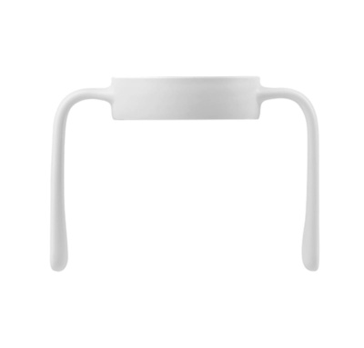 Adaptador branco para canudos reutilizáveis com duas alças longas.