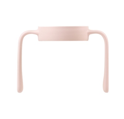 Suporte plástico rosa claro com duas hastes longas