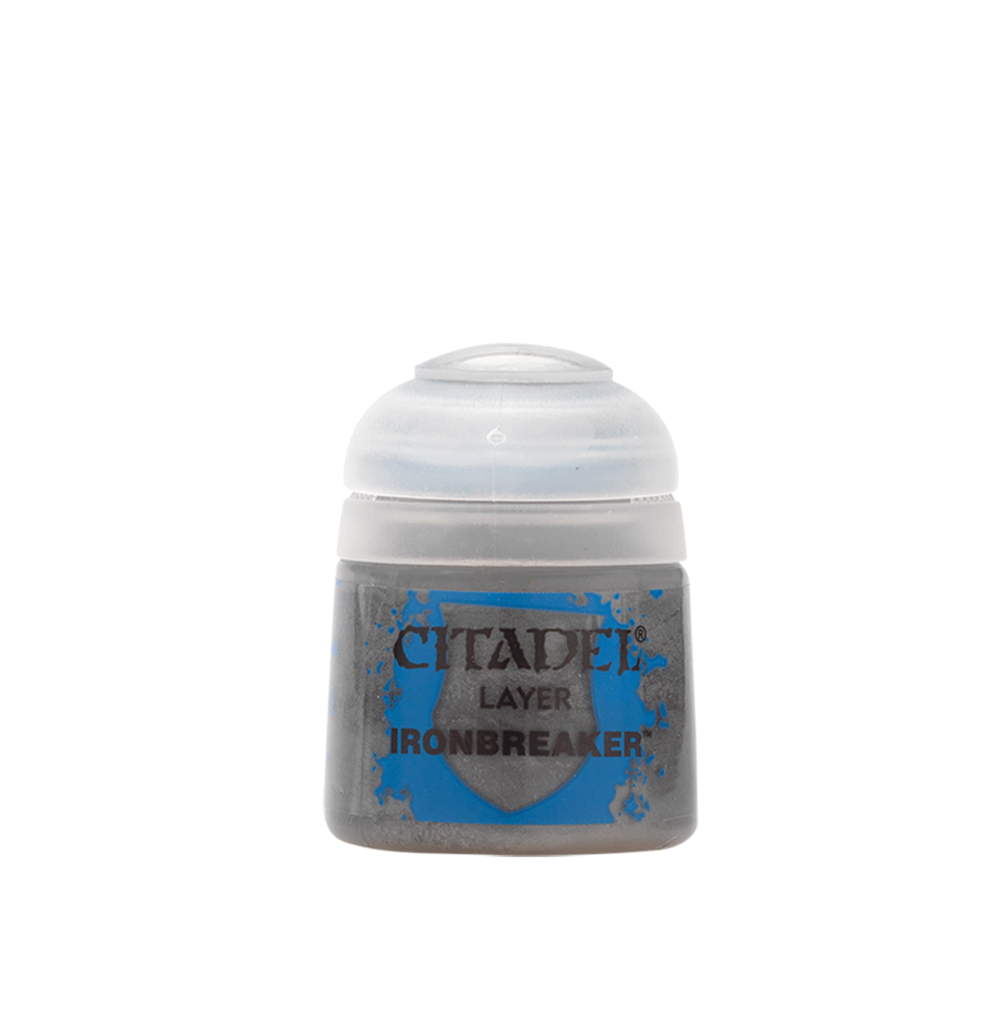 Citadel Layer IRONBREAKER paint jar with translucent lid on white background