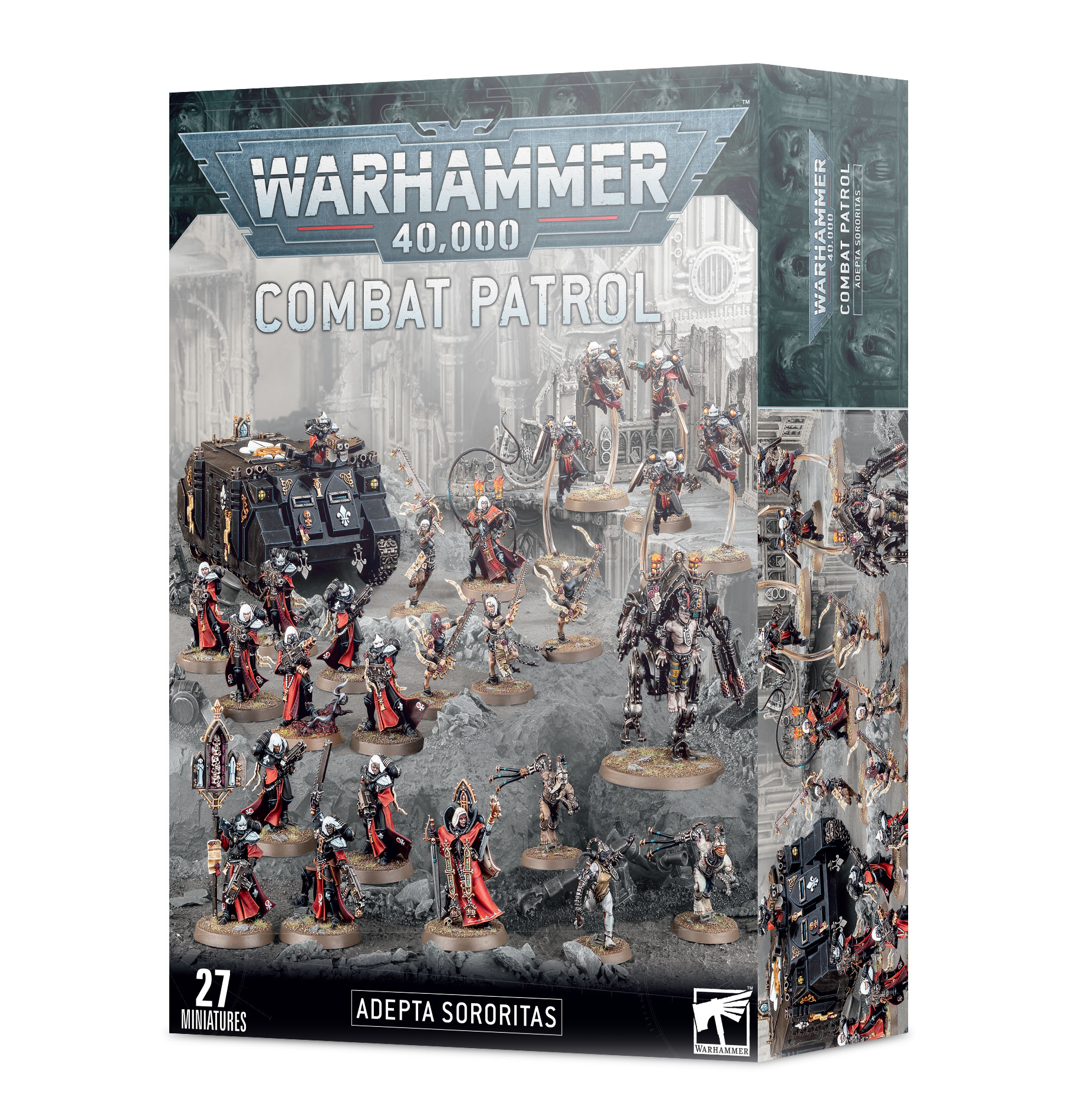 Caixa de jogo Warhammer 40.000 Combat Patrol Adepta Sororitas com miniaturas