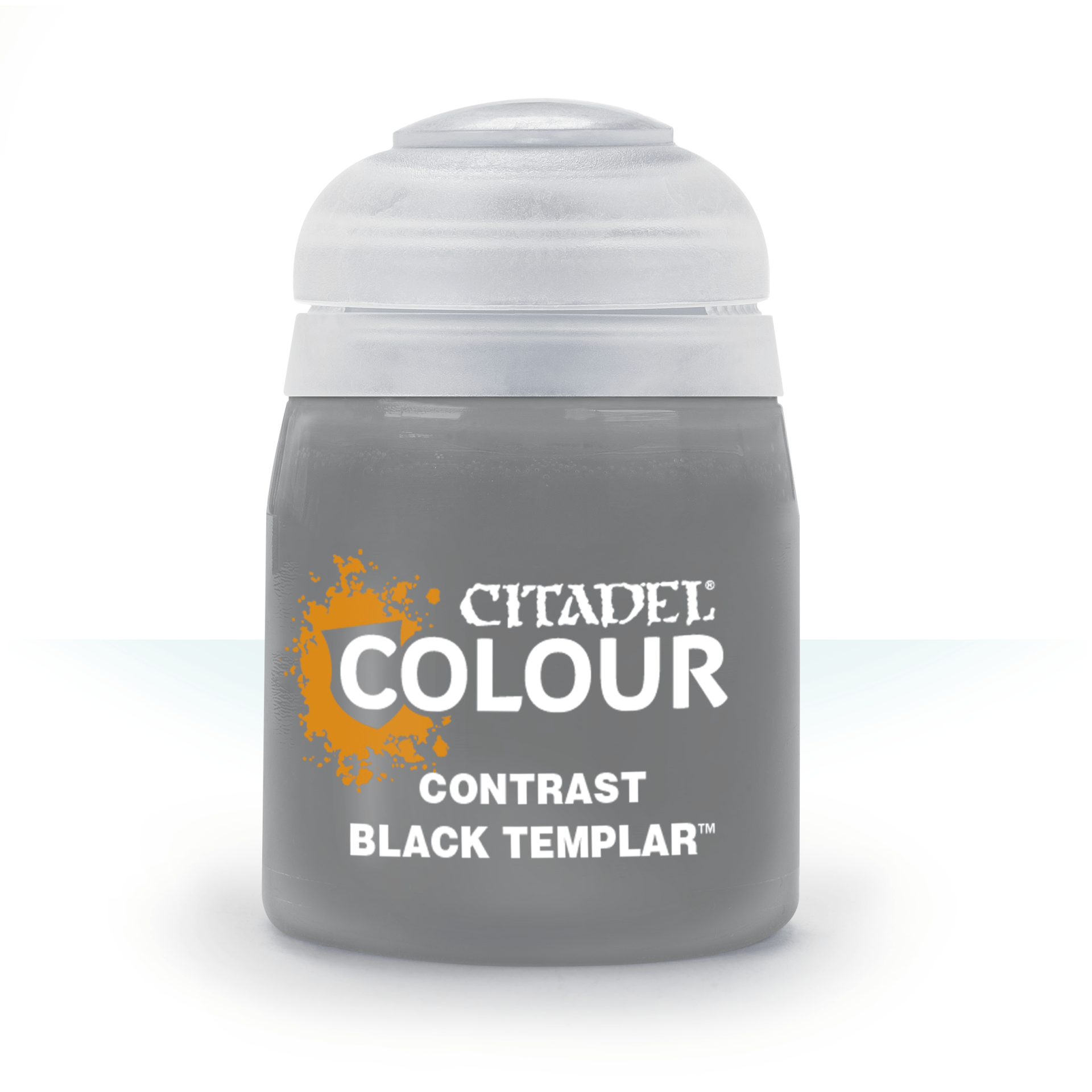 Citadel Colour Contrast Black Templar paint pot with frosted cap