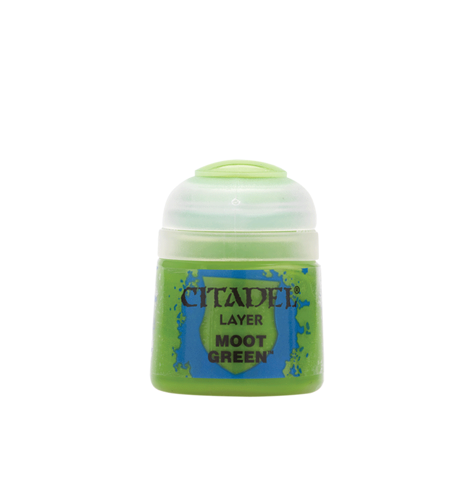 Citadel Layer MOOT GREEN paint pot with frosted cap