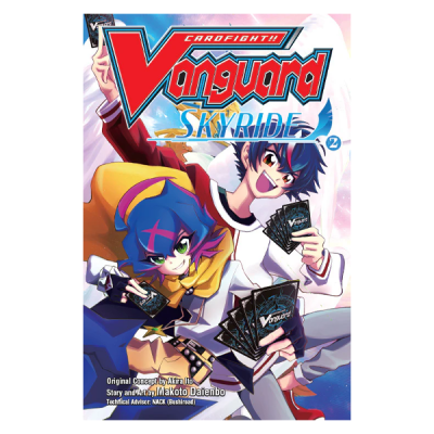 Capa do manga Cardfight!! Vanguard SKYRIDE mostrando personagens anime com cartas