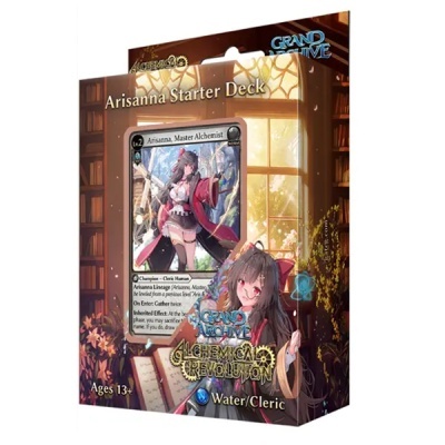 Embalagem do deck inicial Arisanna para jogo de cartas