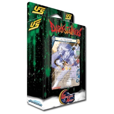 Caixa do jogo DarkStalkers com carta ilustrada de monstro