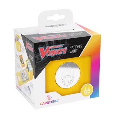 Estojo amarelo Vanguard Nation's Vault com embalagem colorida