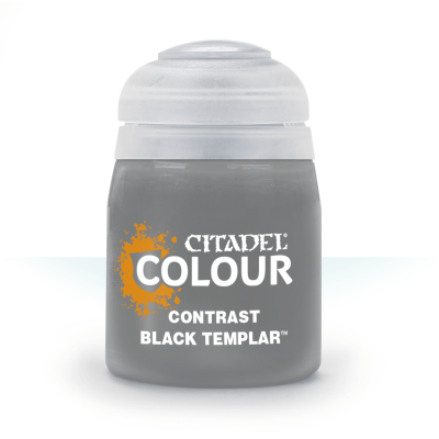 Citadel Colour Contrast Black Templar paint pot with frosted cap