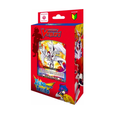 Cardfight!! Vanguard Zero Tendo Start Deck trading card game packaging in red with a window showing a card and animated characters