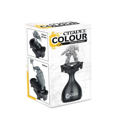 Embalagem de caixa para suporte de pintura de miniaturas preta com texto Citadel Colour