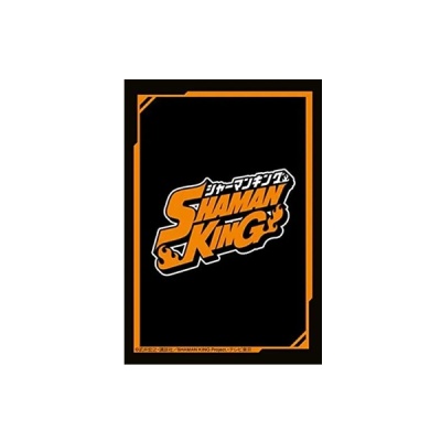 Capa preta com moldura laranja e logótipo Shaman King em laranja e branco