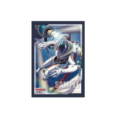 Imagem de robot futurista branco e cinzento com detalhes azul e vermelho