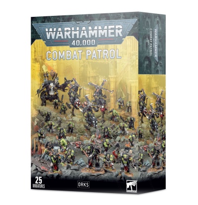 Caixa do jogo Warhammer 40.000 Combat Patrol com 25 miniaturas de Orks