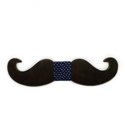 Black moustache bow-ties