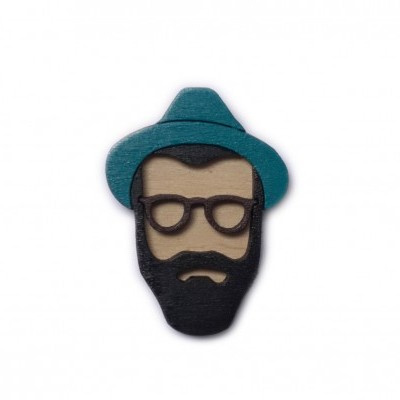 Man in fedora hat pin
