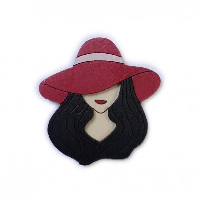 Hat lady pin