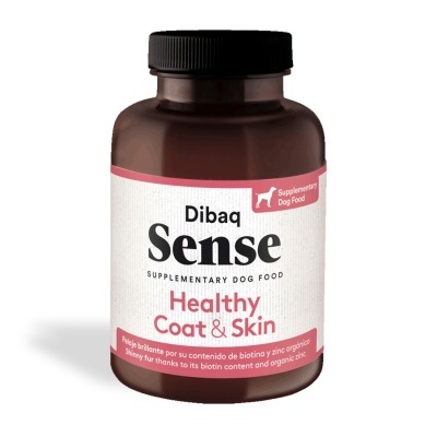 Frasco de suplemento alimentar para cães Diba Sense Healthy Coat & Skin
