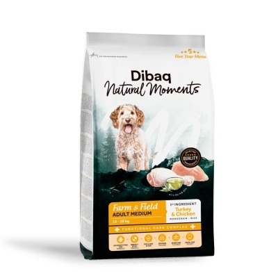 Embalagem de ração para cães Dibaq Natural Moments Adult Medium