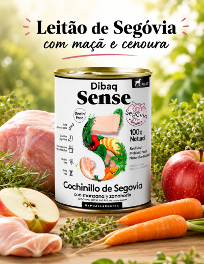 Lata de comida para cães Dibaq Sense Cochinillo de Segovia com maçã e cenoura