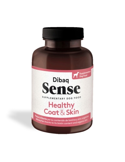 Frasco de suplemento alimentar para cães Diba Sense Healthy Coat & Skin