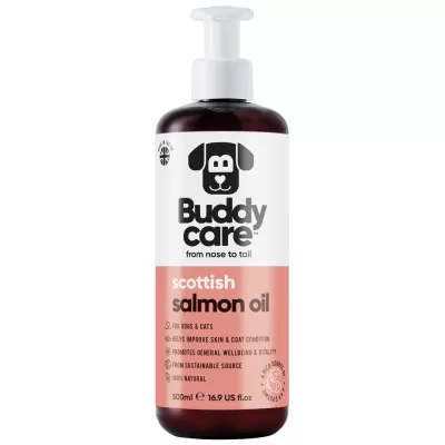 Frasco de óleo de salmão para animais Buddy Care