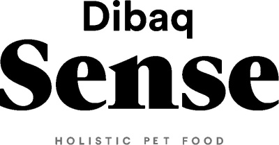 Logótipo da marca Dibaq Sense HOLISTIC PET FOOD em fundo branco