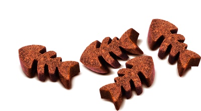 Brinquedos para cães em forma de espinha de peixe castanho avermelhado 