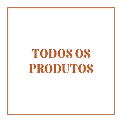 Vinil preto com texto castanho TODOS OS PRODUTOS e moldura castanha