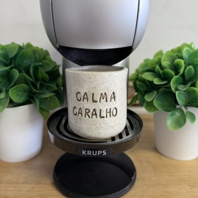 COPINHO&#x20;Calma&#x20;Caralho&#x20;-&#x20;Branco&#x20;Vintage