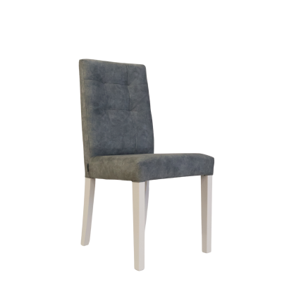 Cadeira cinzenta com pernas brancas