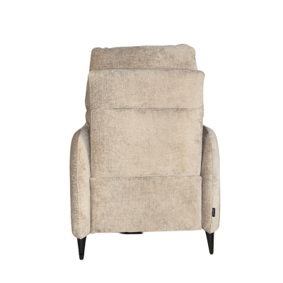 Poltrona reclinável bege vista de trás
