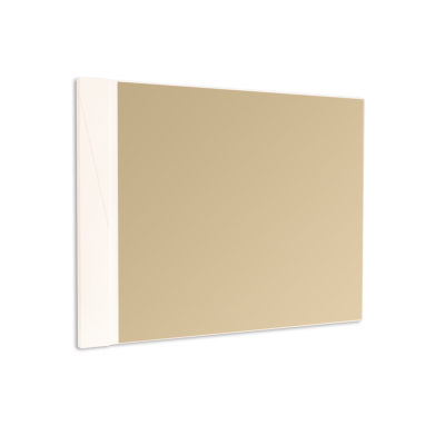 Embalagem rectangular bege com tampa branca