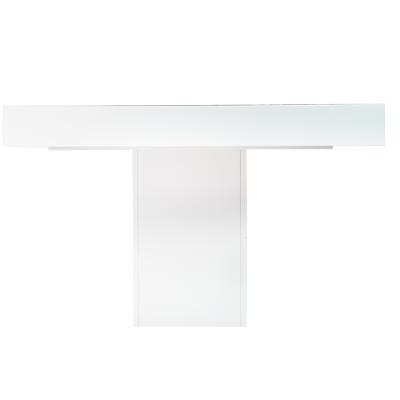 Mesa de centro branca retangular de design minimalista