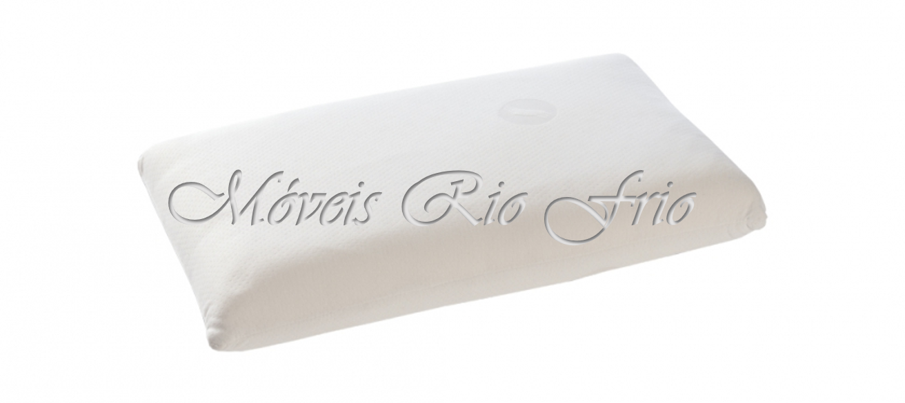 Travesseiro ortopédico branco retangular com textura suave