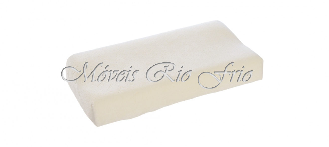 Travesseiro ortopédico de espuma viscoelástica branco com design ergonómico