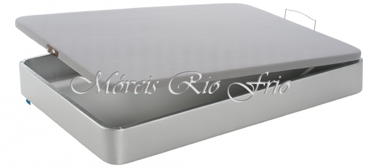 Cama de solteiro articulada cinza claro com colchão