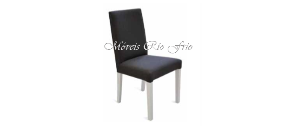 Cadeira preta com pernas brancas sobre fundo branco